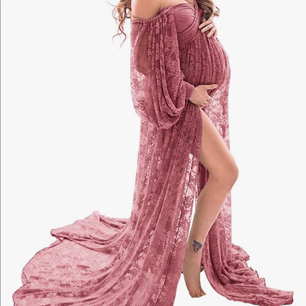 Maternity Pregnancy dress - Rose pink
